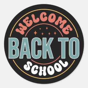 WELCOME BACK TO SCHOOL CLASSIC ROUND STICKER