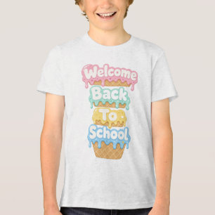 Welcome Back to School Clipart, Ice Cream Cone Sch Tri-Blend Shirt