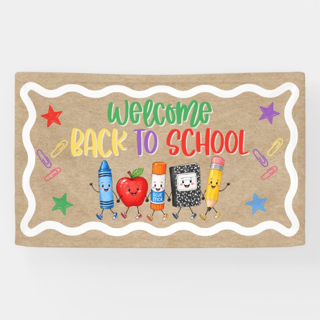 Welcome Back to School Craft Paper Banner (Horizontal)