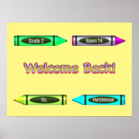 Welcome Back to School Custom Crayon Design