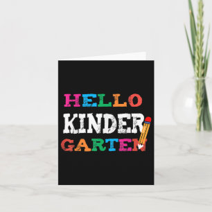 Welcome Back To School Cute Hello Kindergarten Card