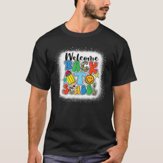 Welcome Back To School Cute Smiling Face Teacher S T-Shirt