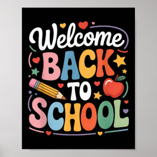 Welcome Back To School Cute Teacher First Day Of S Poster