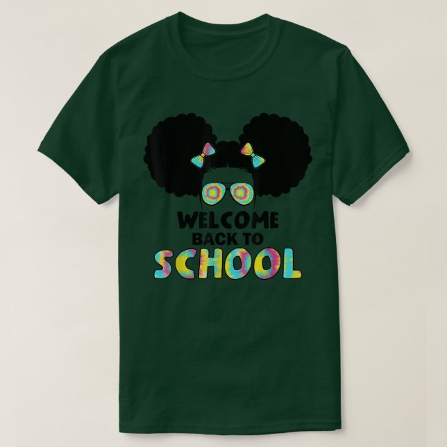Welcome back to school daughter Cute African Ameri T-Shirt (Design Front)