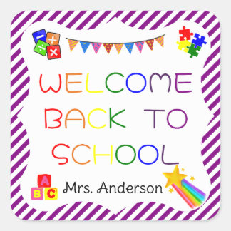 Welcome Back to School First Day at School Sticker