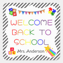 Welcome Back to School First Day at School Sticker