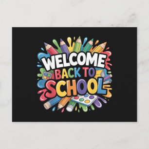 Welcome Back to School First Day of School Teacher Holiday Postcard