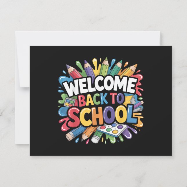 Welcome Back to School First Day of School Teacher Invitation (Front)