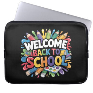 Welcome Back to School First Day of School Teacher Laptop Sleeve