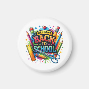 Welcome Back To School First Day of School Teacher Magnet