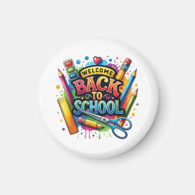 Welcome Back To School First Day of School Teacher Magnet (Front)