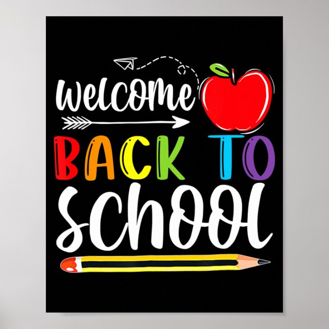 Welcome Back To School First Day Of School Teacher Poster (Front)