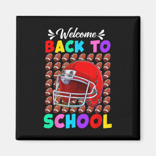Welcome Back To School Football First Day Of Schoo Magnet