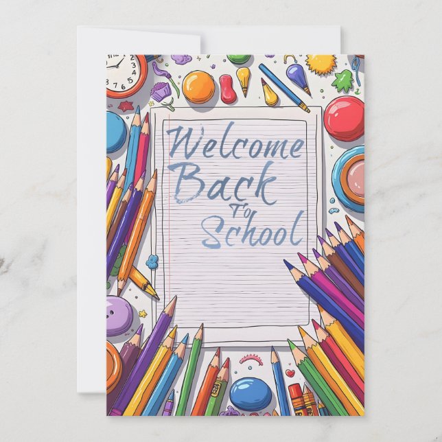 Welcome Back to School – Fun & Colourful (Front)