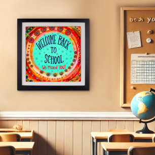 Welcome Back to School Fun Colourful Inspirivity Poster