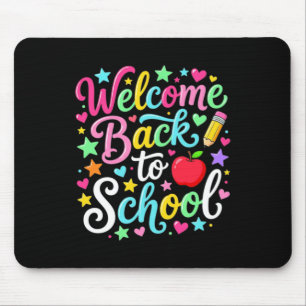 Welcome Back To School Funny Boys Girls Kids Mouse Pad