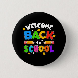 Welcome Back To School Funny Teacher Students Love 6 Cm Round Badge