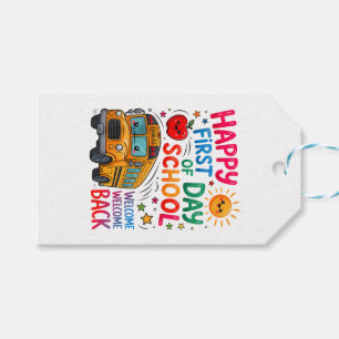 Welcome Back To School Happy First Day Teacher Bus Gift Tags