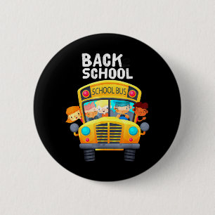 Welcome Back To School  I Love My School School Bu 6 Cm Round Badge