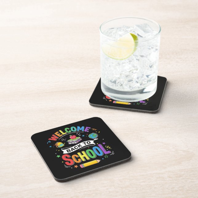 Welcome Back to School Kids Teacher First Day Coaster (Right Side)