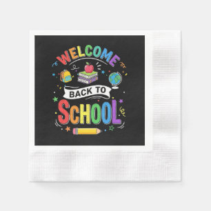 Welcome Back to School Kids Teacher First Day Napkin