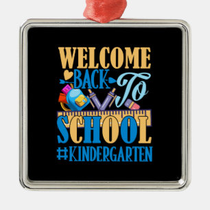 Welcome Back To School Kindergarten Metal Tree Decoration