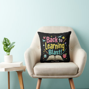 Welcome Back to School Learning Blast Kids Teacher Cushion