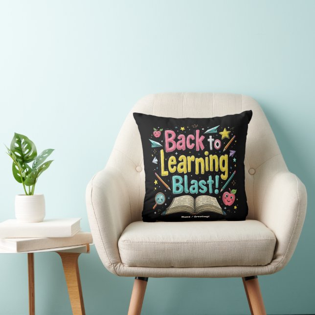 Welcome Back to School Learning Blast Kids Teacher Cushion (Chair)