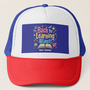 Welcome Back to School Learning Blast Kids Teacher Trucker Hat