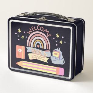 Welcome Back To School  Metal Lunch Box