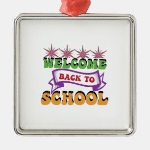 Welcome Back To School Metal Tree Decoration