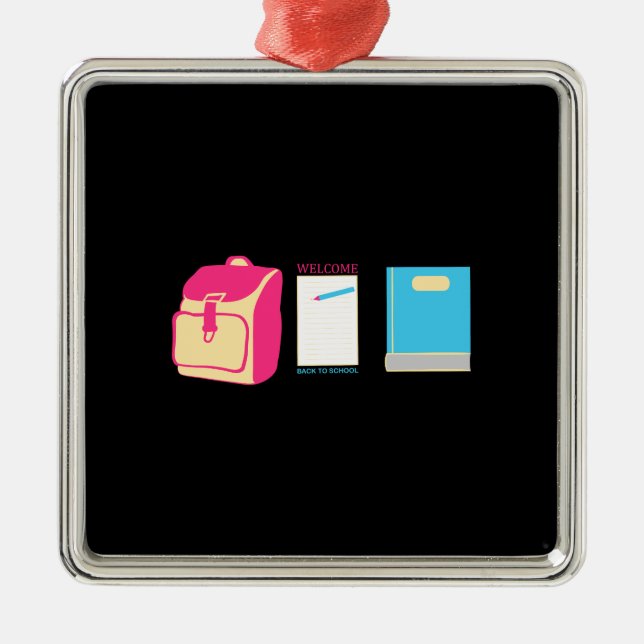 Welcome Back To School Metal Tree Decoration (Front)