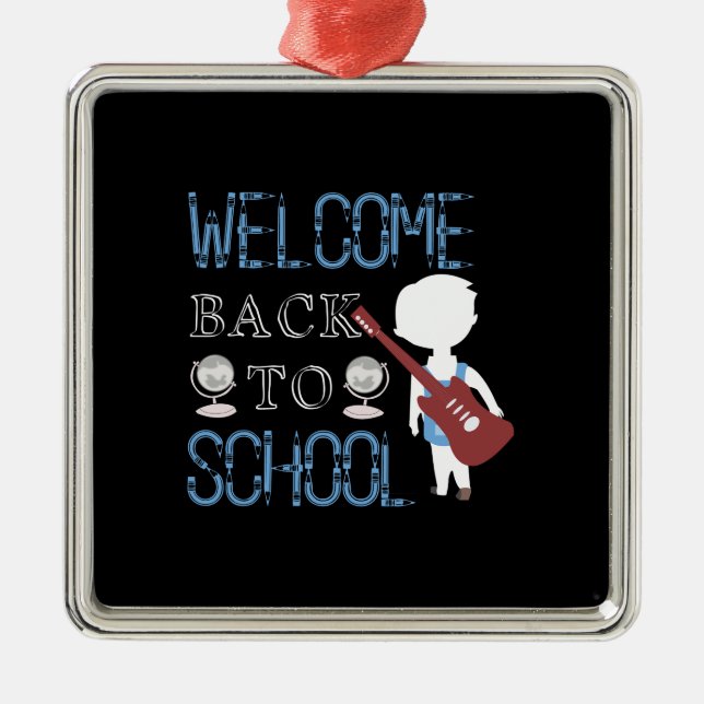 Welcome Back To School Metal Tree Decoration (Front)