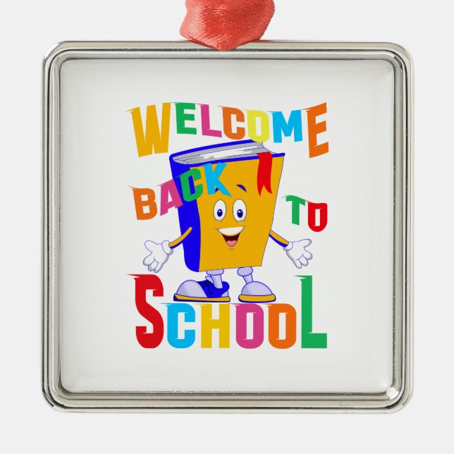 Welcome Back To School Metal Tree Decoration (Front)