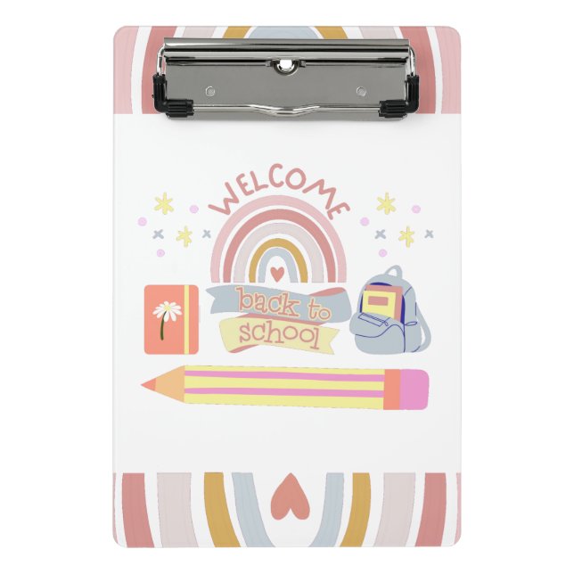 Welcome back to school mini clipboard (Front)