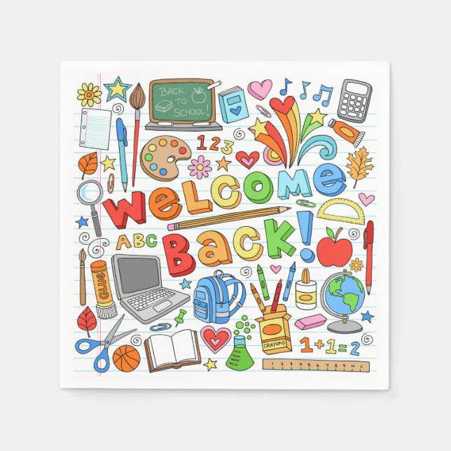 Welcome Back To School Napkin (Front)