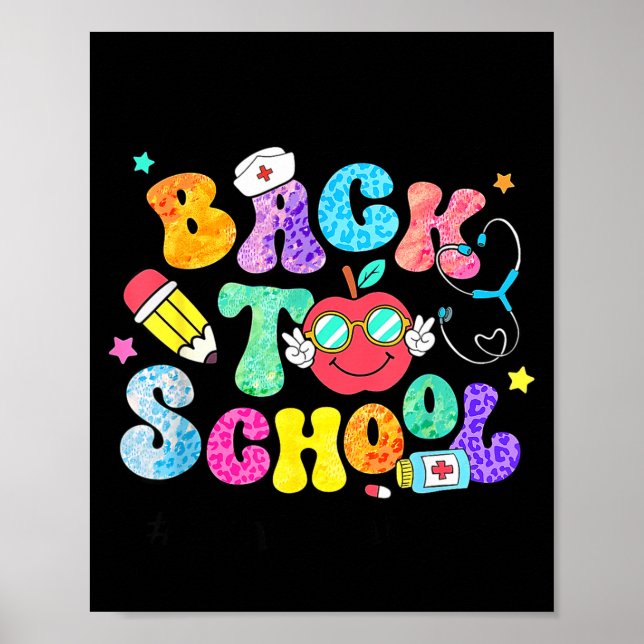 Welcome Back to School Nurse First Day of School Poster (Front)