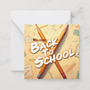 Welcome Back to School – Pencil Art Design Card