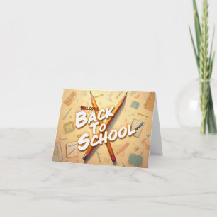 Welcome Back to School – Pencil Art Design Card