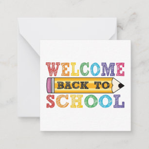 Welcome Back to School – Pencil Illustration Card