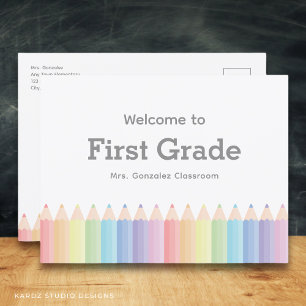 Welcome Back to School Postcard Template