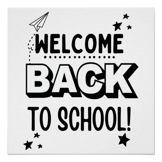 Welcome Back to school! Poster (Front)