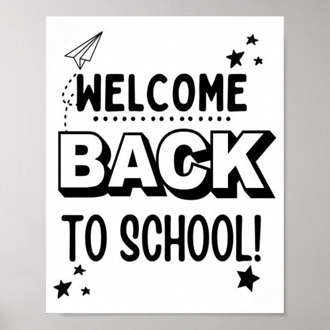 Welcome Back to school! Poster (Front)