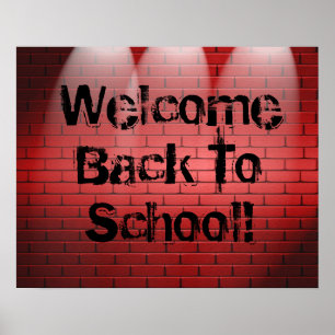Welcome Back To School! Poster Print Sign