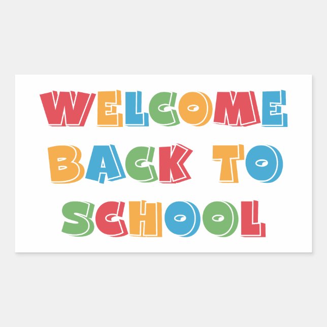 Welcome Back to school Rectangular Sticker (Front)