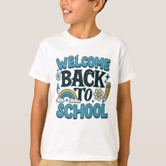 Welcome Back to School Retro Cute Design T-Shirt