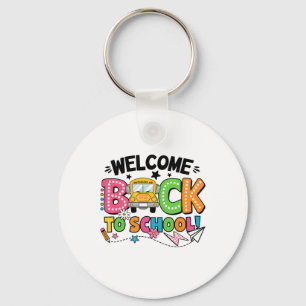 Welcome Back To School School Bus First Day Of Sch Key Ring