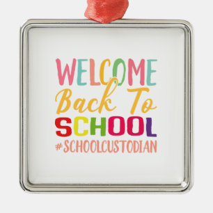 Welcome Back To School Schoolcustodian Metal Tree Decoration