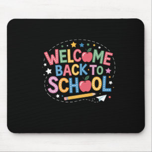 Welcome Back To School Shirt Cute Colourful Graphi Mouse Pad