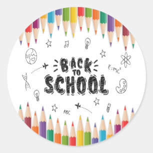 Welcome Back To School Shirt, First Day Of School Classic Round Sticker